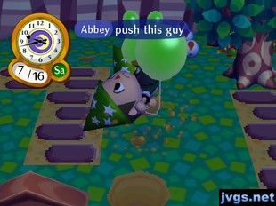 Jeff appears to hover upside-down as he jumps out of a pitfall.