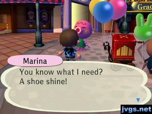 Marina: You know what I need? A shoe shine!