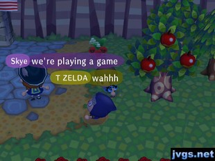 Skye: We're playing a game. T Zelda, in a pitfall: wahhh