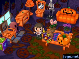 My skeleton added to my spooky Halloween themed room.
