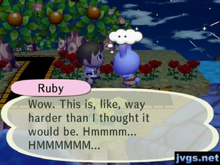Ruby: Wow. This is, like, way harder than I thought it would be. Hmmmm... HMMMMMM...