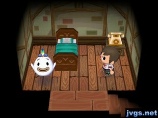 Wisp the ghost appears in my attic in Animal Crossing: City Folk (ACCF).