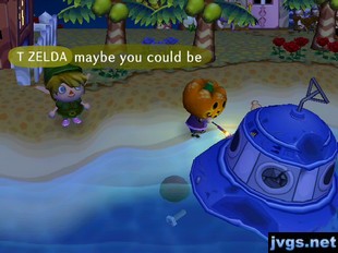 Jeff "welding" (using a firework) on Gulliver's UFO.