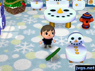 A cucumber horse and a snowman chair in my house.