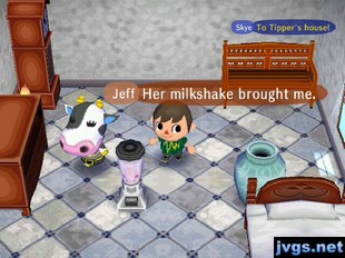 Jeff, in Tipper's house near her blender: Her milkshake brought me.