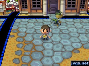 Me wearing the New Year shirt for 2012, with a dragon on front in Animal Crossing: City Folk (ACCF).