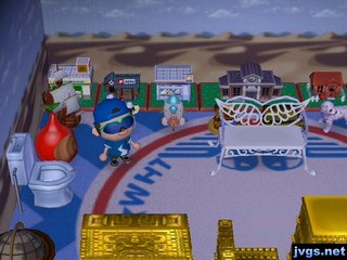 The desert vista wallpaper on display in my ACCF house.