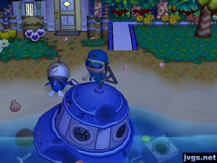 An unconscious Gulliver lies on the beach near his crashed spaceship in ACCF.