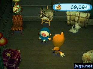 Crazy Redd's items for sale: a cabana chair, a scenic painting, and a mini-lamp.