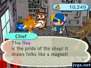 Chief: This flea is the pride of the shop! It draws folks like a magnet!