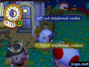 Jeff, dressed up as a serial killer: red ninjabread cookie