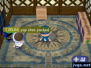 Pango has her furniture packed up in boxes as she prepares to move away.