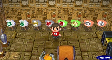 The ancient wall and ancient tile (floor) in Animal Crossing: City Folk for Nintendo Wii.