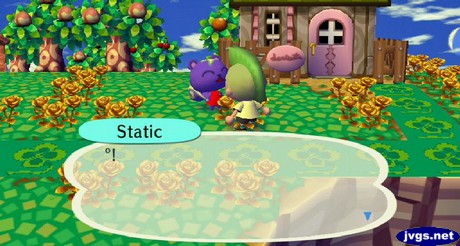 Static displays the degree sign as his greeting.