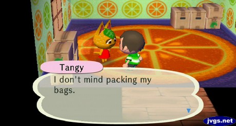 Tangy: I don't mind packing my bags.