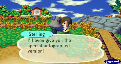 Sterling: I'll even give you the special autographed version!