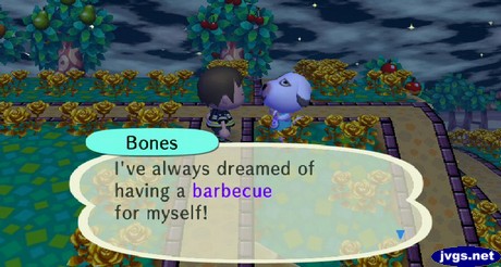 Bones: I've always dreamed of having a barbecue for myself!