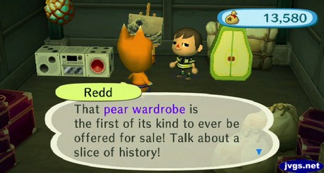 Redd: That pear wardrobe is the first of its kind to ever be offered for sale! Talk about a slice of history!