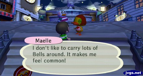 Maelle: I don't like to carry lots of bells around. It makes me feel common!