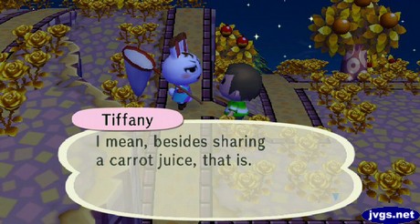 Tiffany: I mean, besides sharing a carrot juice, that is.