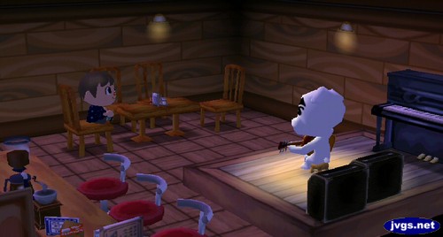 K.K. Slider performs at the Roost in Animal Crossing: City Folk.