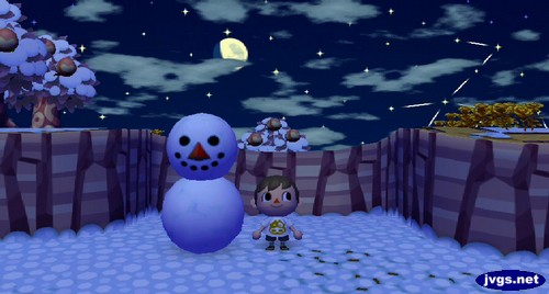 Jeff and his large snowman.