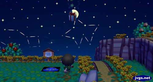 Jeff shoots down a balloon present.