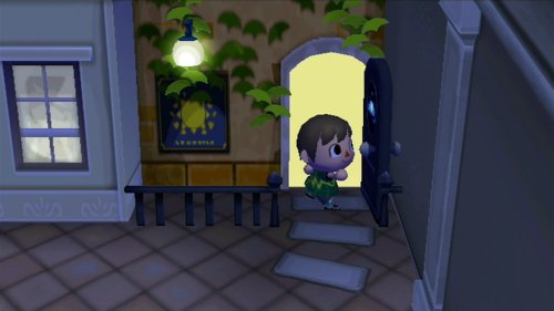 Entering Katrina's shop.