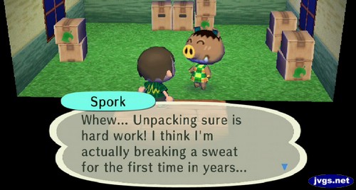 Spork: Whew... Unpacking sure is hard work! I think I'm actually breaking a sweat for the first time in years...