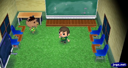Spork's classroom themed house.