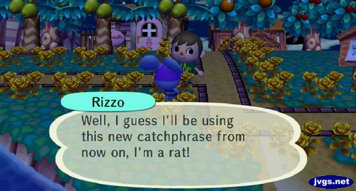 Rizzo: Well, I guess I'll be using this new catchphrase from now on, I'm a rat!