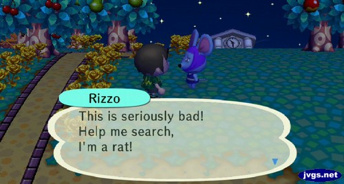 Rizzo: This is seriously bad! Help me search, I'm a rat!