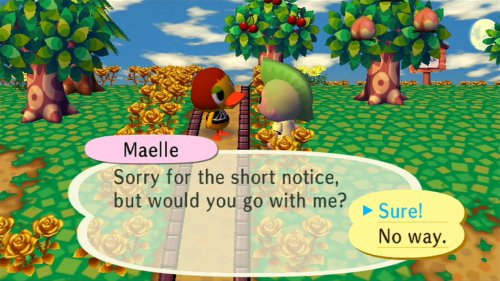 Maelle: Sorry for the short notice, but would you go with me?