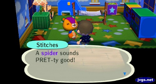Stitches: A spider sounds PRET-ty good!