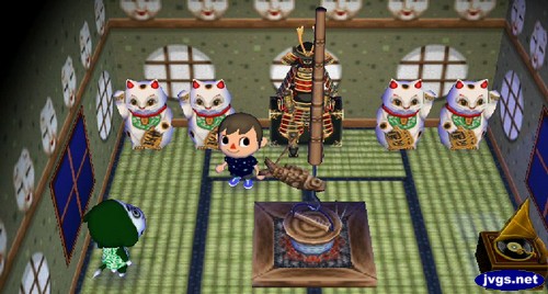 The inside of Marcel's home in Animal Crossing: City Folk for Nintendo Wii.