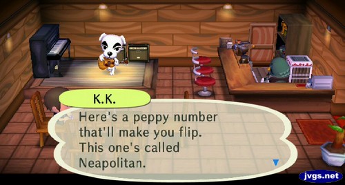 K.K.: Here's a peppy number that'll make you flip. This one's called Neapolitan.