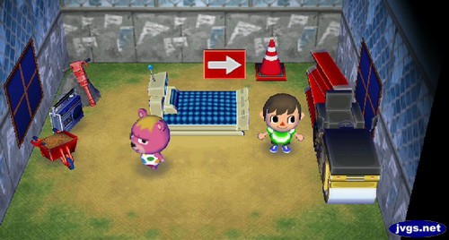 The inside of Vladimir's house in Animal Crossing: City Folk (ACCF).