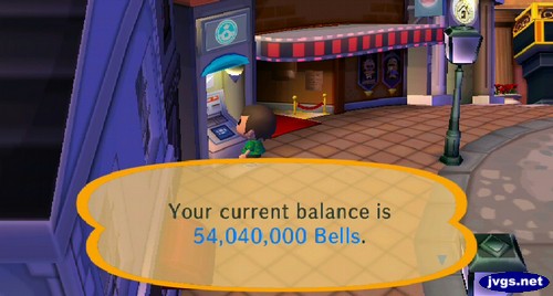 Your current balance is 54,040,000 bells.