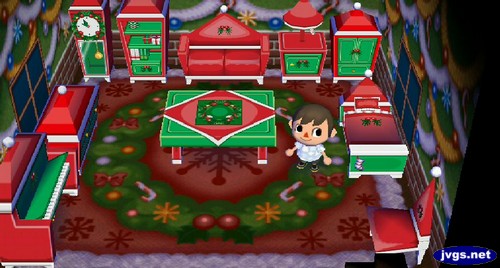 The Jingle furniture set from Jingle on Christmas Eve (aka Toy Day) in Animal Crossing: City Folk (ACCF) for Nintendo Wii.