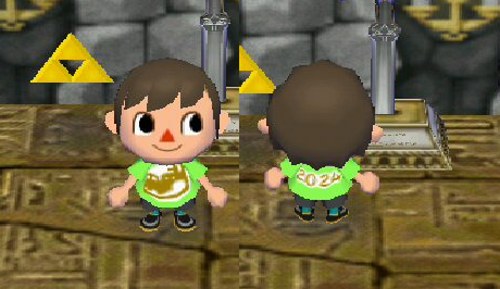 The New Year's shirt for 2024 in Animal Crossing: City Folk.