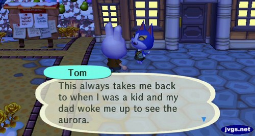 Tom: This always takes me back to when I was a kid and my dad woke me up to see the aurora.