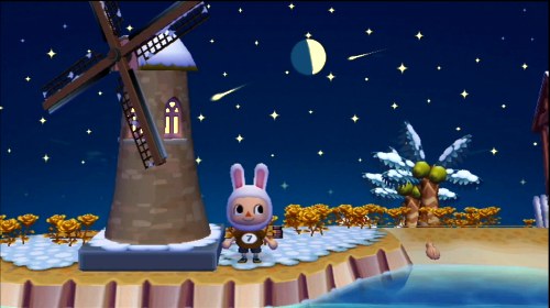 Two shooting stars in the skies over Forest.