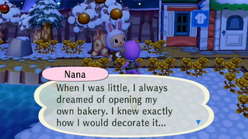 Nana: When I was little, I always dreamed of opening my own bakery. I knew exactly how I would decorate it...