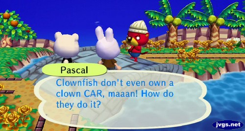 Pascal: Clownfish don't even own a clown CAR, maaan! How do they do it?
