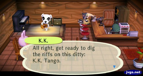 K.K.: All right, get ready to dig the riffs on this ditty: K.K. Tango.