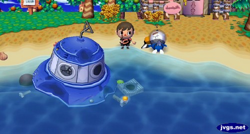 Gulliver sleeping next to his crash-landed UFO.