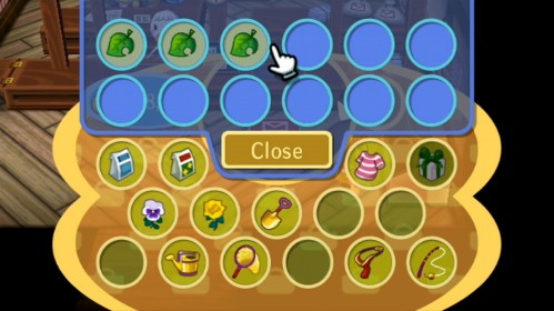 Three lost items in the recycle bin at town hall in Animal Crossing: City Folk (ACCF) for Nintendo Wii.