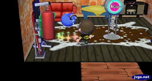 Rosie flips as she takes her medicine.