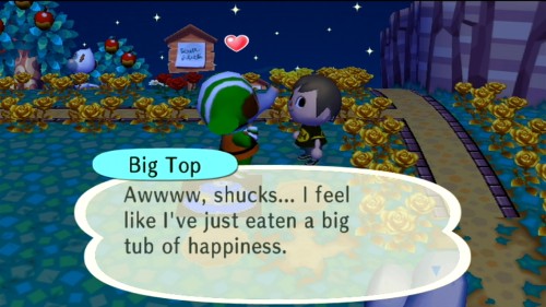 Big Top: Awwww, shucks... I feel like I've just eaten a big tub of happiness.