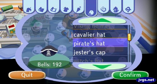Pirate's hat: 192 bells.